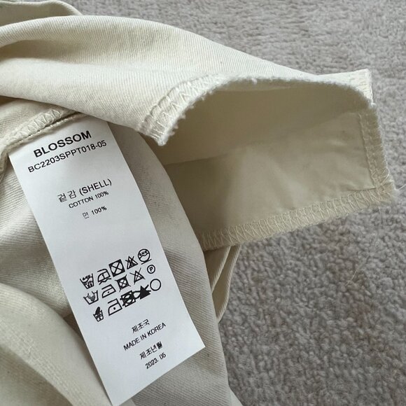 Blossom Cotton High Rise Pleated Utility Cargo Pants S - Picture 9 of 9